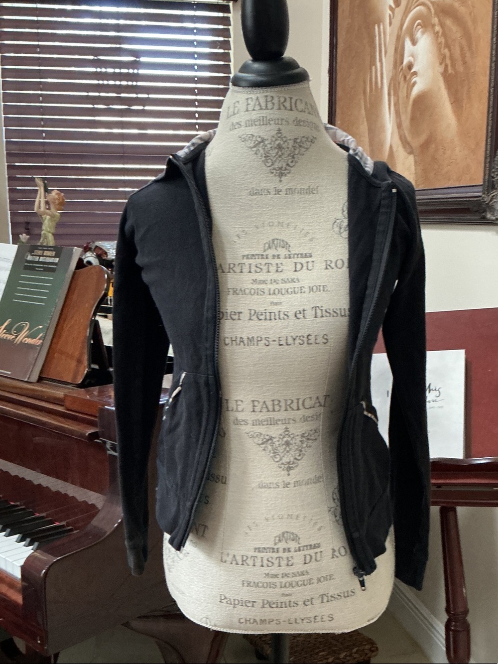 Burberry Black Hooded Utility Jacket with Zip Pockets S but runs Small
